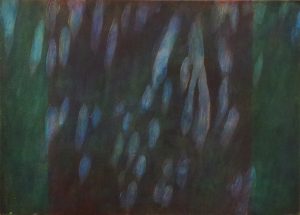 IM GRAS - Nacht fällt - Acryl auf MDF-Board, 50 x 70 cm