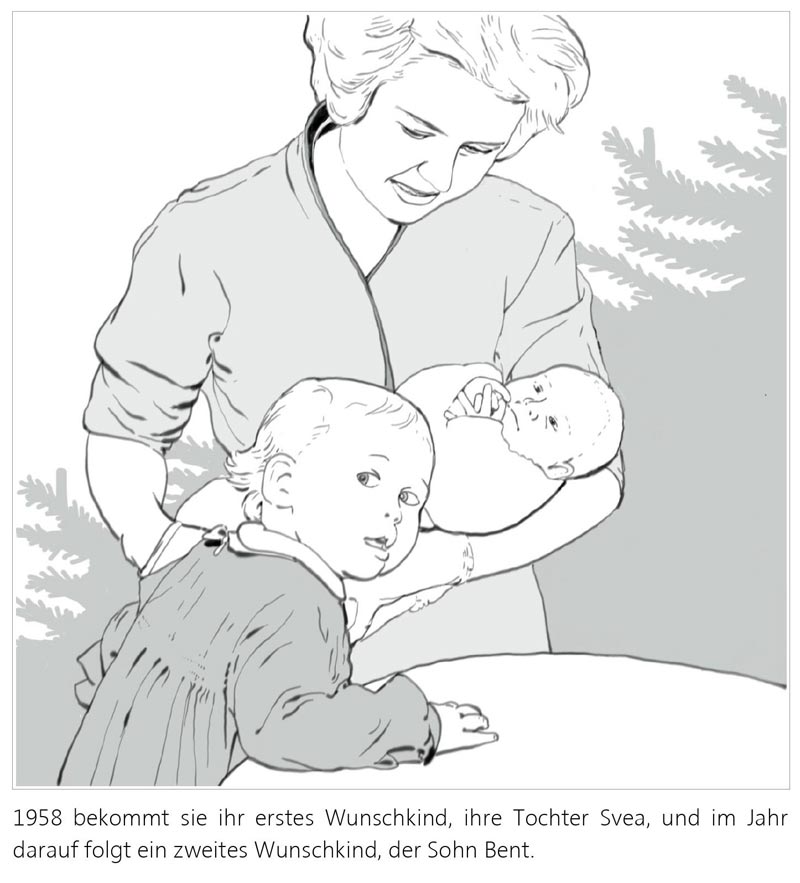 FAMILIE - Marion mit Svea und Bent 1959