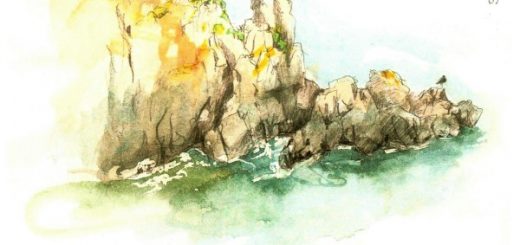 SKETCHBOOKDIARY - SG Churchbay 05.07.2012 - Cliff near Churchbay (Anglesey, Wales)